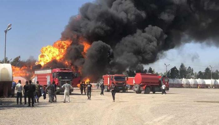 Erbil’de petrol rafinerisinde yangın