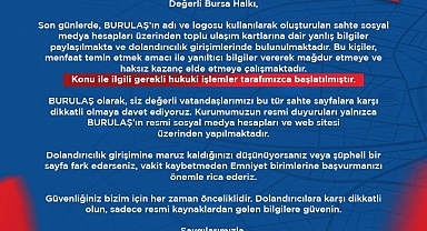 BURULAŞ'tan dolandıcılık uyarısı