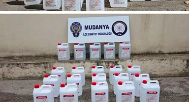 Mudanya'da 260 litre etil alkol ele geçirildi