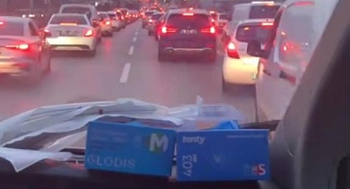 Bursa’da yoğun trafiğe rağmen fermuar sistemi uygulandı