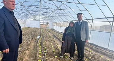 Kardın çiftçi, 65 yaşında devlet desteğiyle sera kurdu