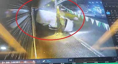 Işık ihlali yapan araç taklalar atarak durabildi