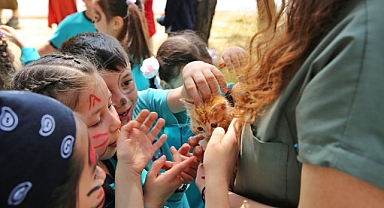 Çocuklara hayvan sevgisi aşılandı
