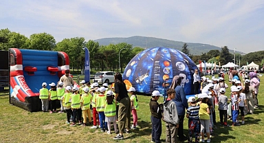 Bursa Uluslararası Spor Festivali’nde çocuklar doyasıya eğlendi