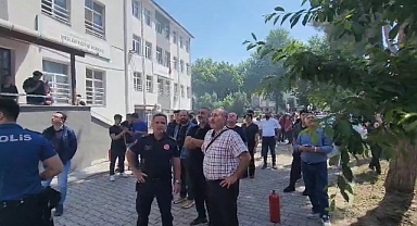 Öğrencilerin motosikletleri alev alev yandı