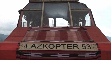 Rizeli’nin dağ başına yaptığı ‘Lazkopter’ ilgi odağı oldu