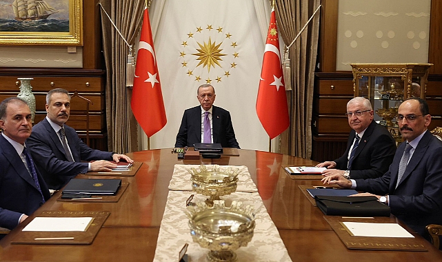 Cumhurbaşkanı Erdoğan başkanlığında güvenlik toplantısı gerçekleştirildi