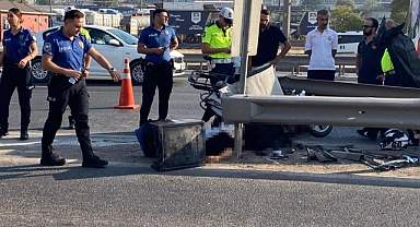 Bariyere çarpan motosikletin sürücüsü hayatını kaybetti