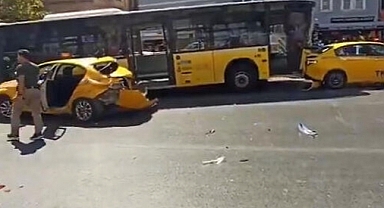 İETT otobüsü çok sayıda araca çarptı! Yaralılar var