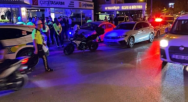 Polisi peşine takan motosikletli, kaza yapınca yakalandı