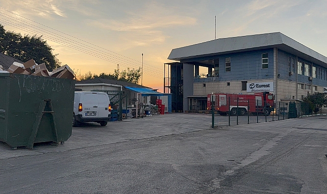 Gemlik Serbest Bölge'de çıkan yangın paniğe neden oldu