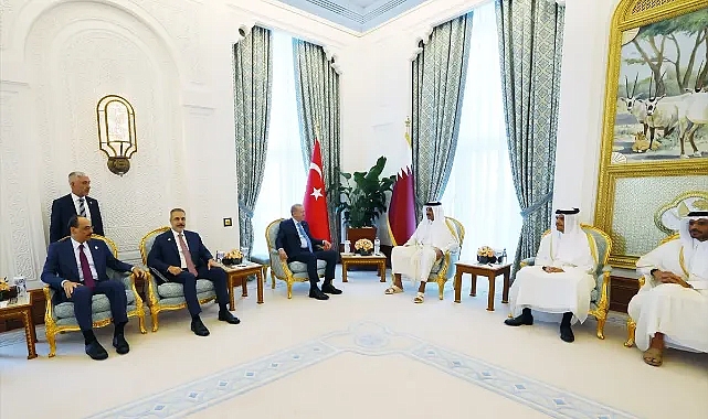 Erdoğan, Katar Emiri Al Sani ile Görüştü