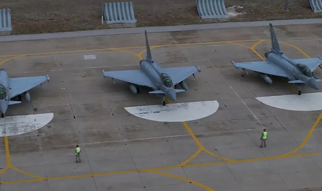 Eurofighter’lar, Türk hava sahasında F-16’lar tarafından karşılandı