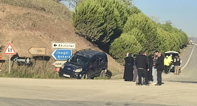 İnegöl'de Feci Kaza: Kanala Uçan Kamyonette 5 Kişi Yaralandı