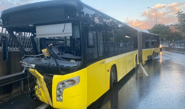 İstanbul'da alkollü İETT şoförü bariyerlere saplandı