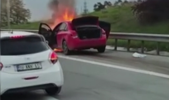 Bursa’da faciadan dönüldü: Alev alan motosiklet benzin istasyonuna sürüklendi