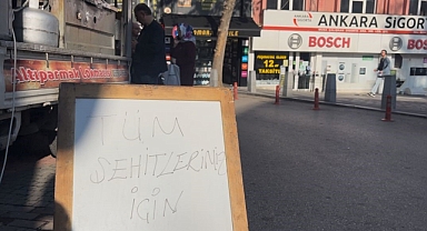Bursa'da taksicilerden şehitler için anlamlı hayır