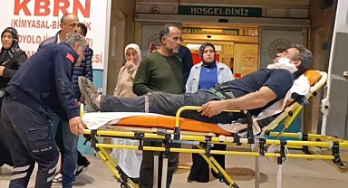 İnegöl'de Yüzüne Demir Parçası Saplanan Şahıs Hastaneye Kaldırıldı