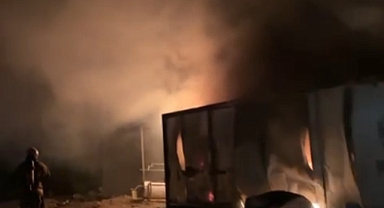 Bursa'da İşçi Barakasında Yangın Paniği