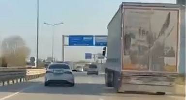 İnegöl'de 'Dur' İhtarına Uymayan TIR Sürücüsü Silah Doğrultularak Durduruldu