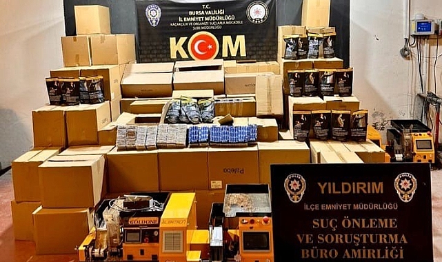 Bursa’da Kaçak Sigara İmalatına Polis Baskını