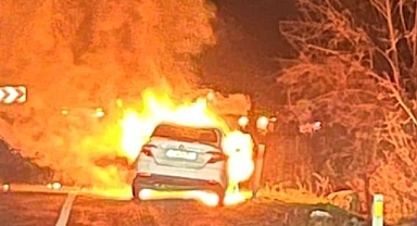 Kestel’de Seyir Halindeki Otomobil Alevlere Teslim Oldu