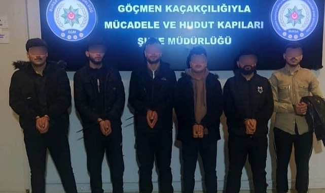 Bursa’da Göçmen Kaçakçılığı Operasyonu: 17 Yabancı Uyruklu Yakalandı