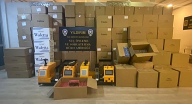 Bursa'da Kaçak Sigara İmalathanesine Operasyon