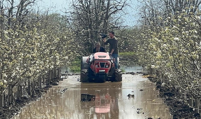 Bursa Gürsu’da Şeftali ve Armut Bahçeleri Sular Altında: Çiftçi Zor Durumda