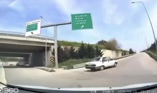 Bursa Şehir Hastanesi Kavşağı’nda ters yönden gelen araç paniğe neden oldu