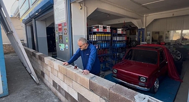 Nilüfer'de Şok Olay: Oto Lastikçi Dükkanının Önüne Duvar Örüldü