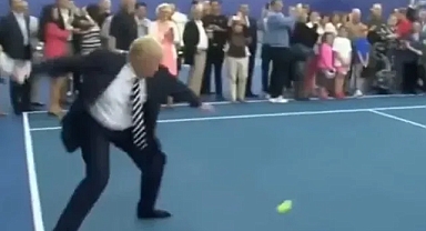 Trump ve Serena Williams Aynı Kortta: Sürpriz Tenis Buluşması