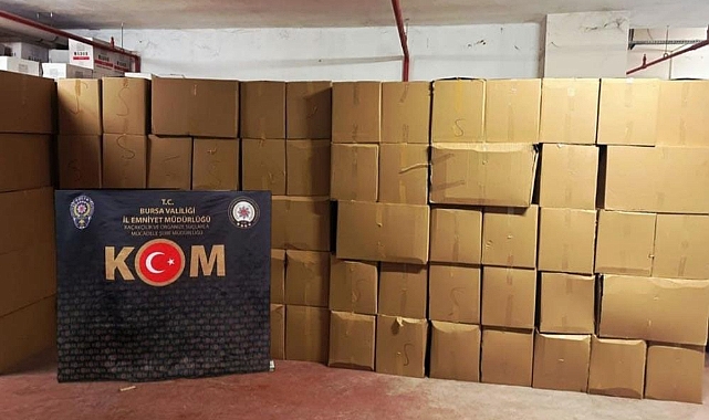 Bursa’da 3 Milyon 105 Bin Adet Dolu Makaron Ele Geçirildi