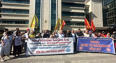 Bursa Büyükşehir Önünde Sendika İsyanı: “Toplu Sözleşme Yok Sayıldı, Mecliste Susturulduk!”