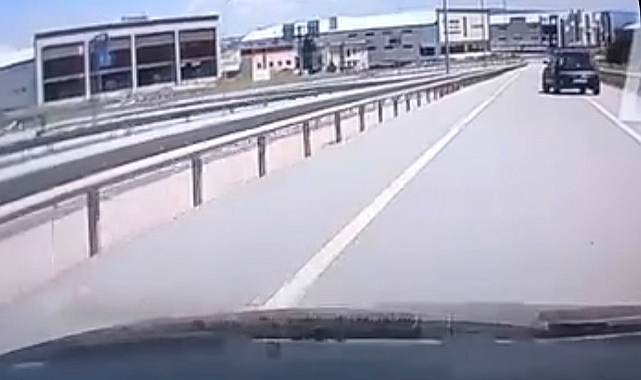 Bursa’da Akan Trafikte Geri Giden Sürücü Trafiği Tehlikeye Soktu