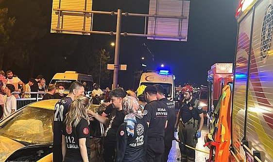 Bursa'da Takla Atan Otomobil Kamerada! Feci Kaza Kask Kamerasına Yansıdı
